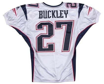 2001 Terrell Buckley Game Worn New England Patriots Road Jersey (New England Patriots COA)